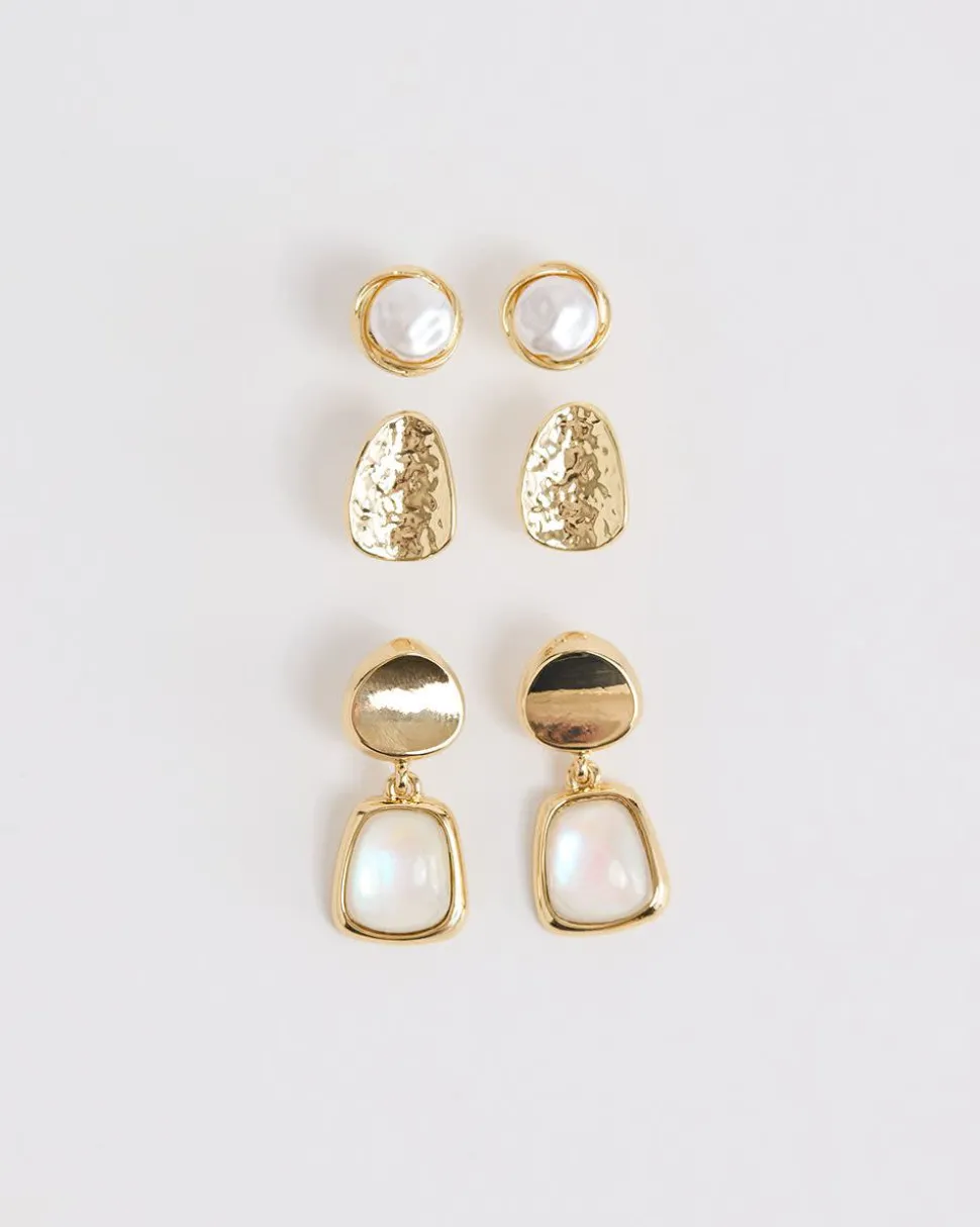 Fashion Earrings - 3 Pairs