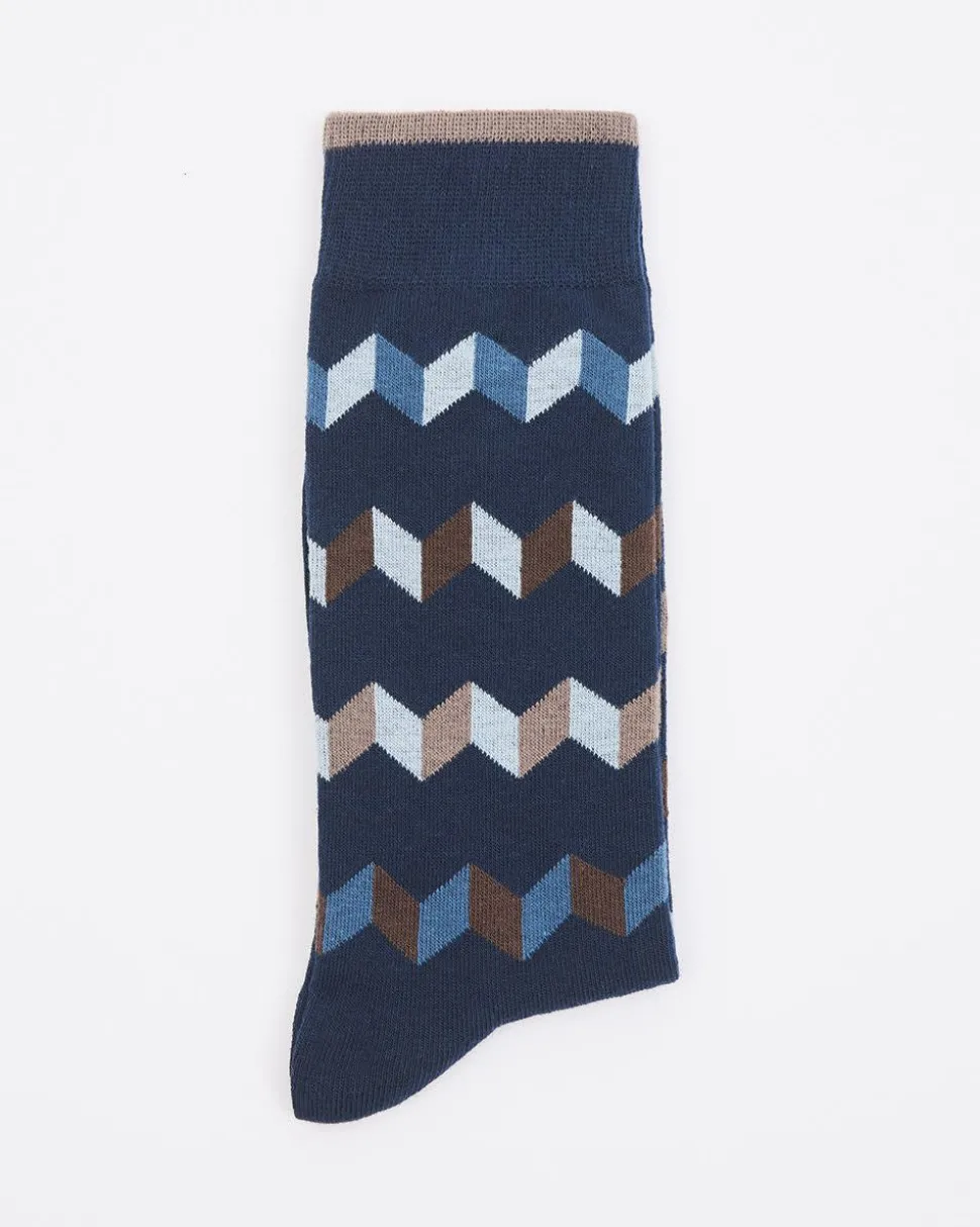 Geo Zigzag Socks