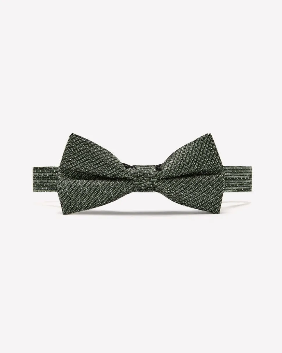 Green Textured Bow Tie