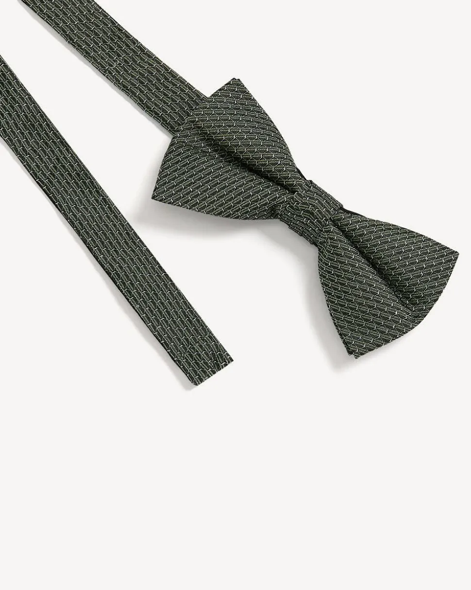 Green Textured Bow Tie