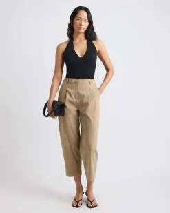 Halter-Neck Fancy-Stitch Tank
