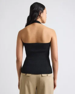 Halter-Neck Fancy-Stitch Tank