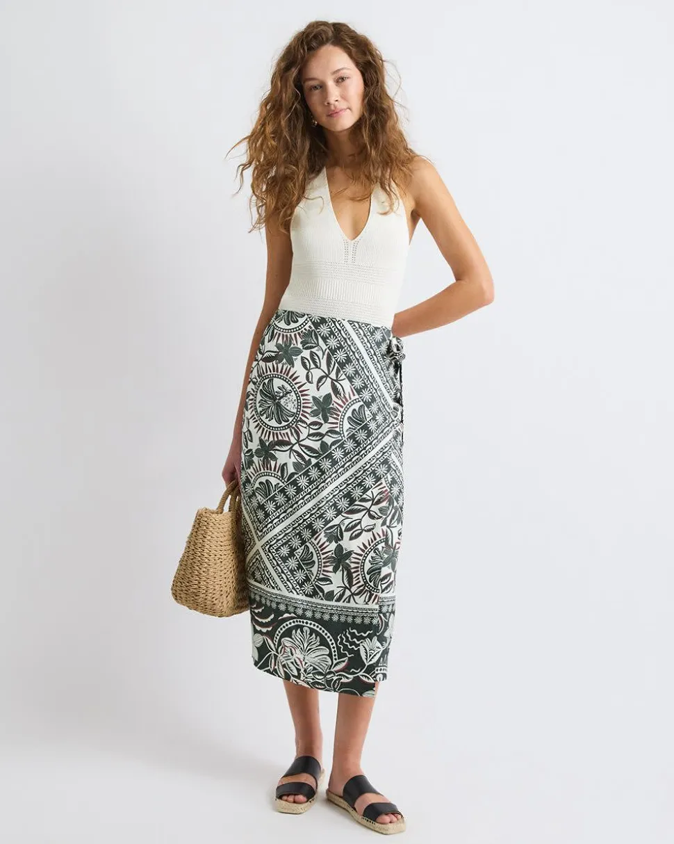 Halter-Neck Fancy-Stitch Tank