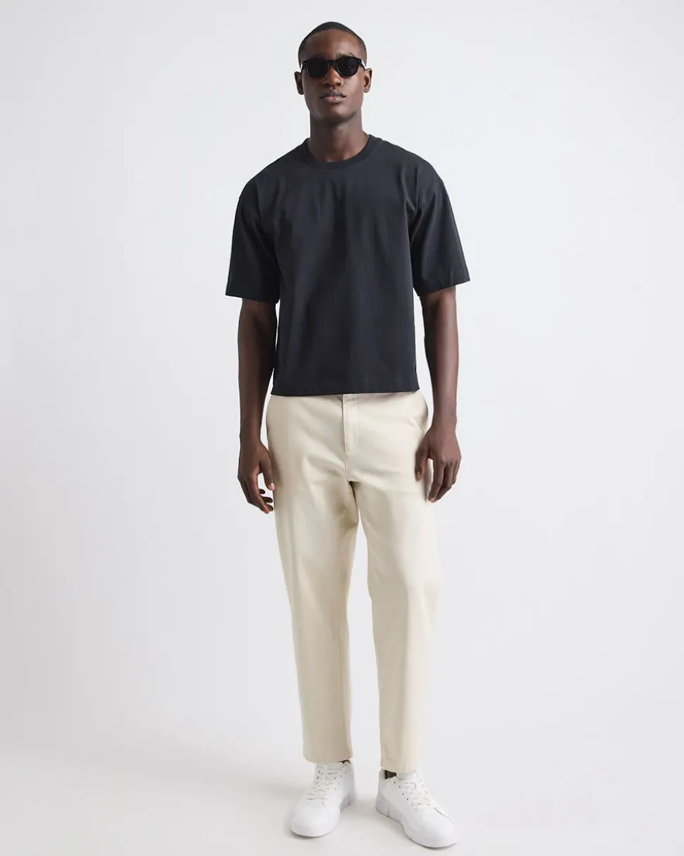 Heavy Oversized Crew-Neck Cropped Tee
