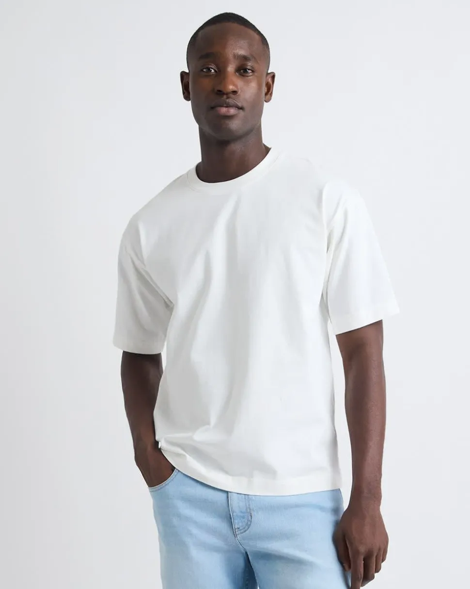 Heavy Oversized Short-Sleeve Crew-Neck Tee