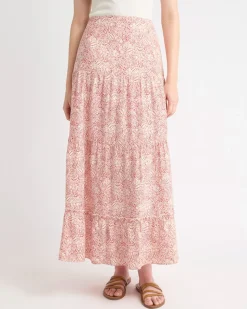 High-Rise A-Line Maxi Skirt