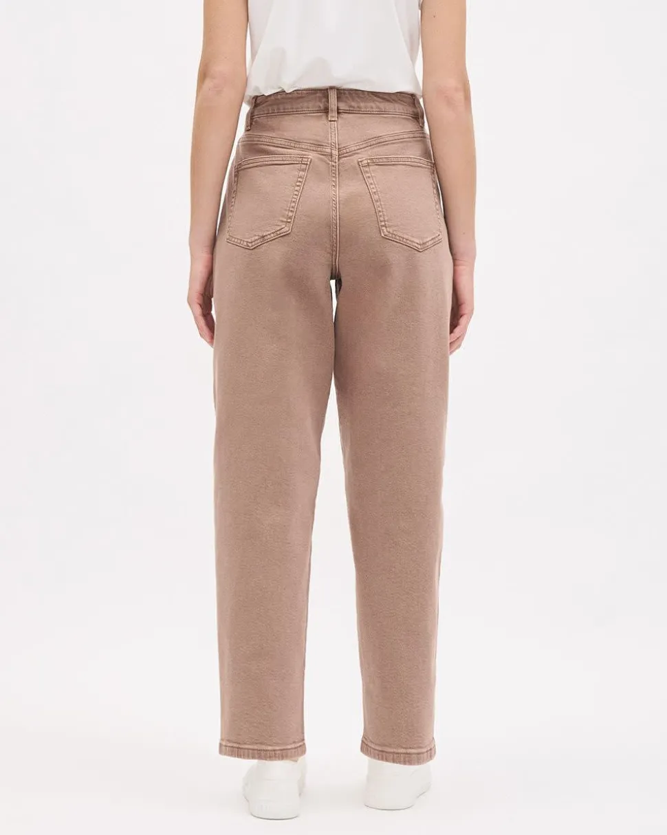 High-Rise Barrel Jeans