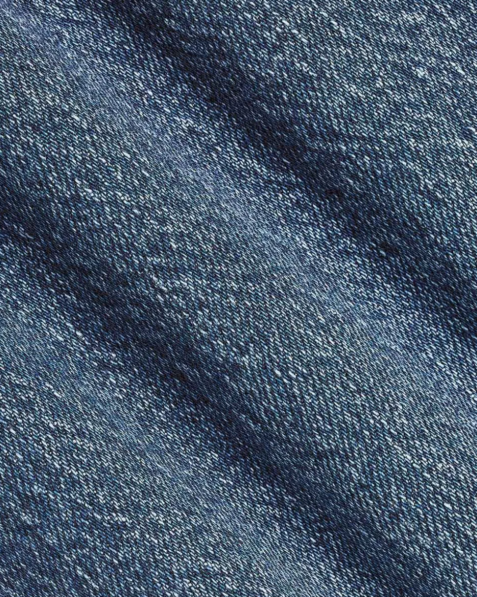 High-Rise Denim Bermuda