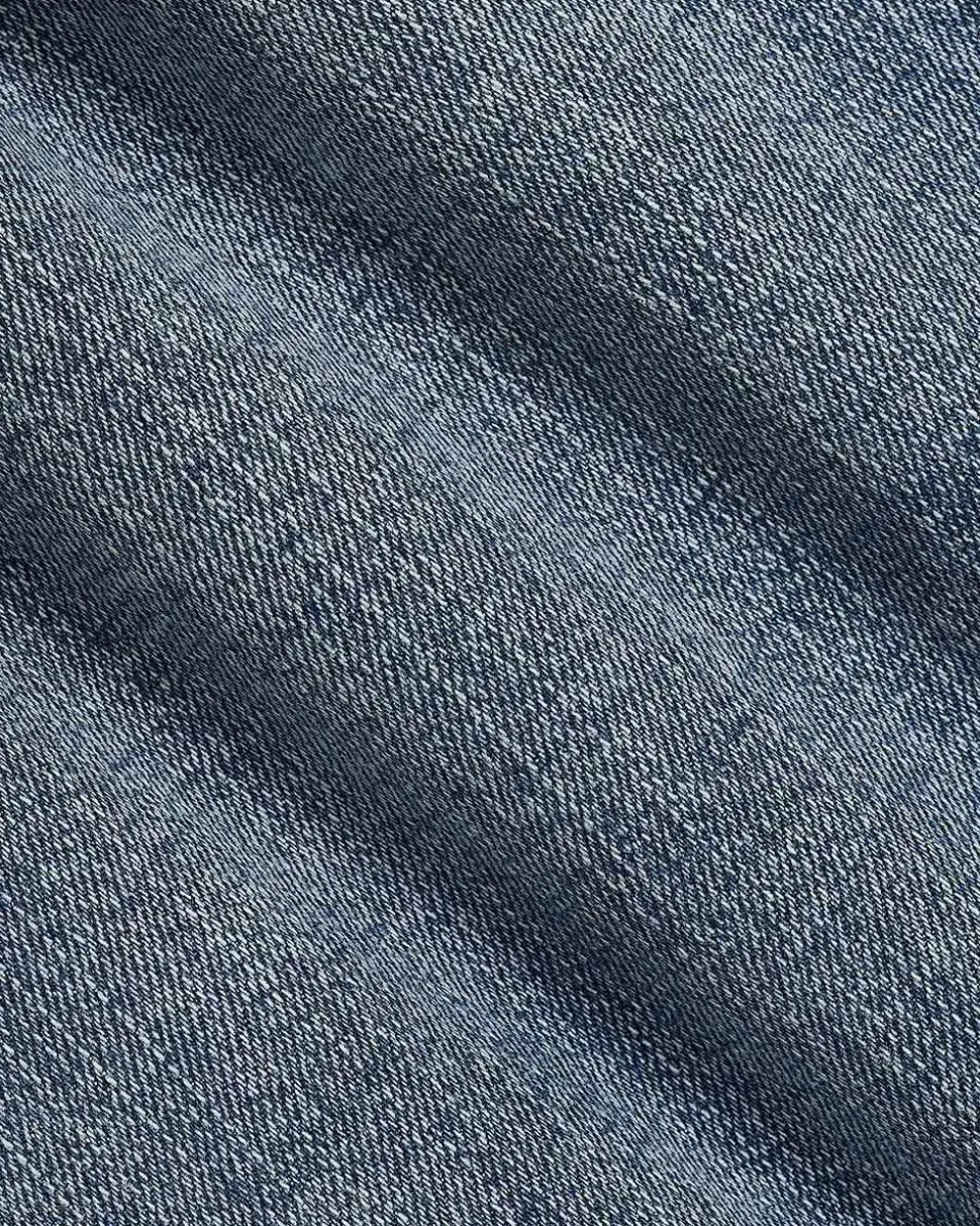 High-Rise Denim Shorts with Raw Hem