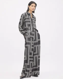 High-Rise Fluid Wide-Leg Pant