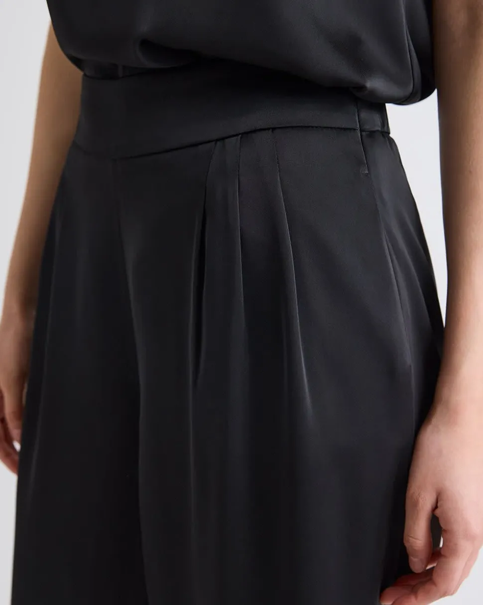High-Rise Satin Palazzo Pant
