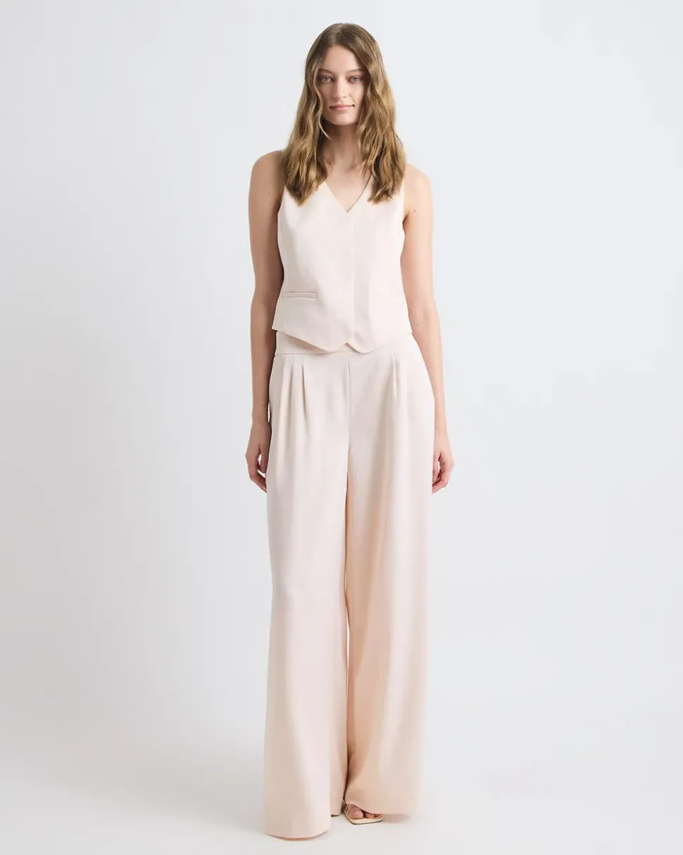 High-Rise Satin Palazzo Pant