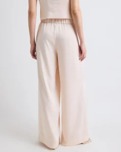 High-Rise Satin Palazzo Pant