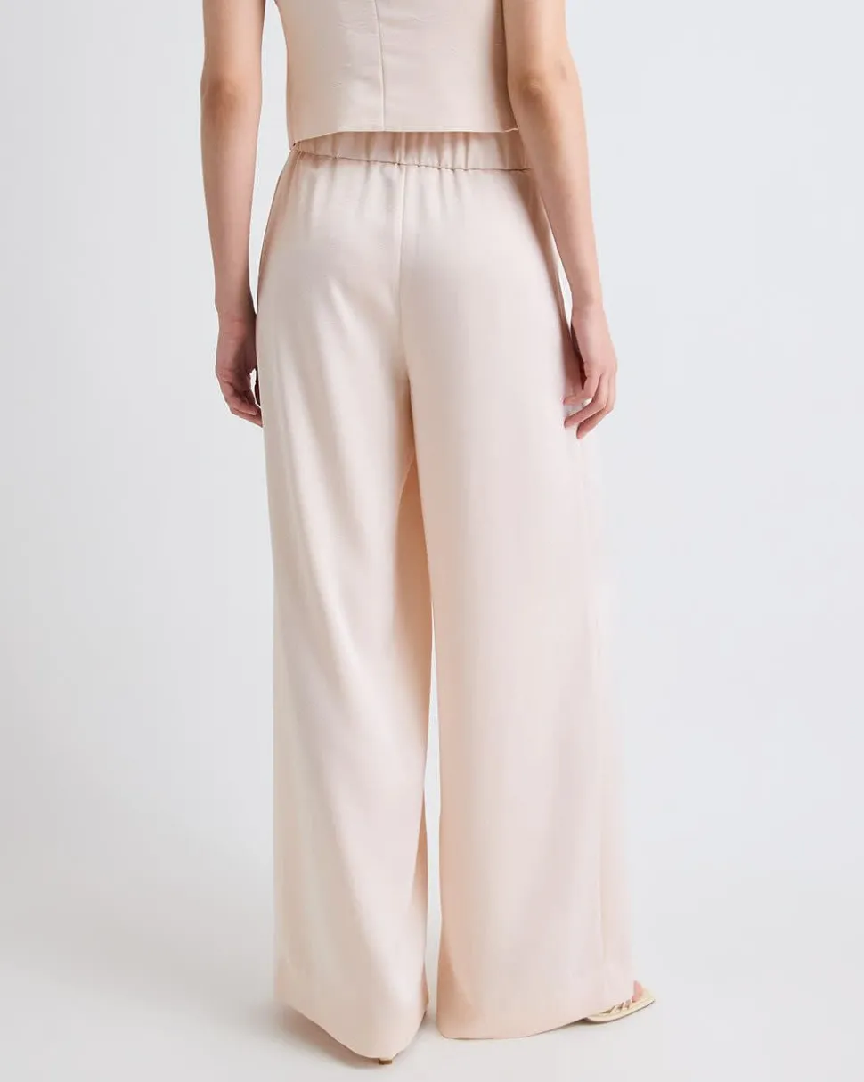 High-Rise Satin Palazzo Pant