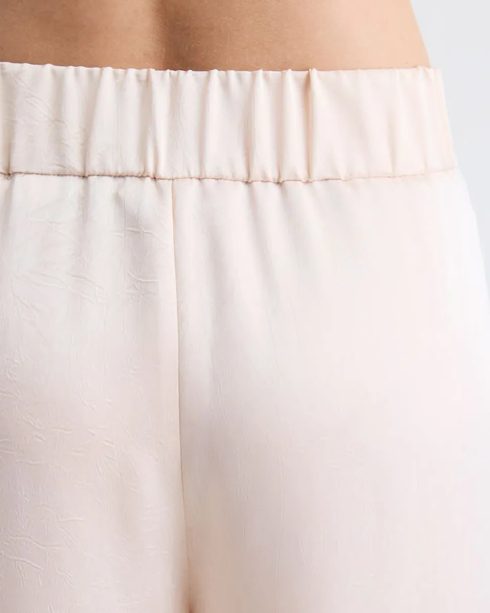 High-Rise Satin Palazzo Pant