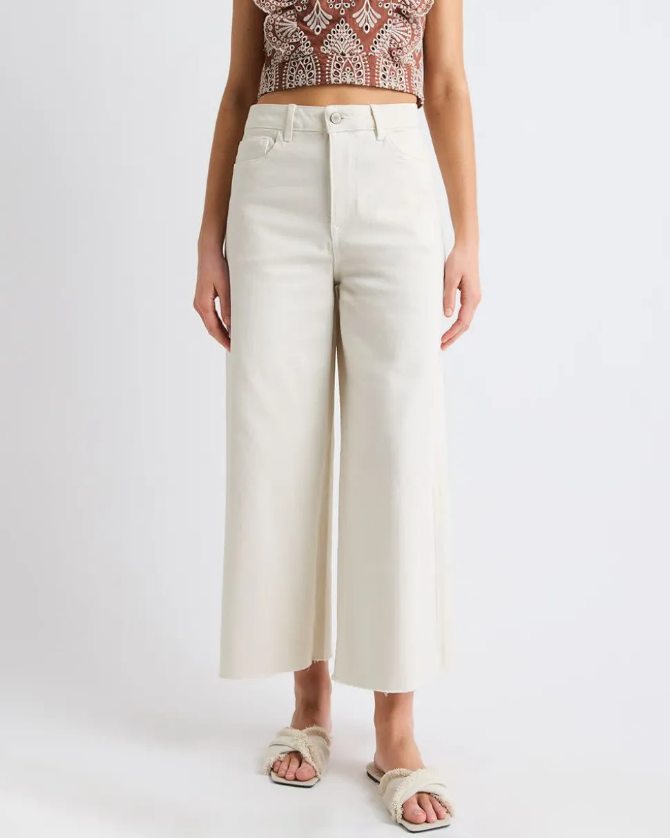 High-Rise Wide-Leg Cropped Jeans