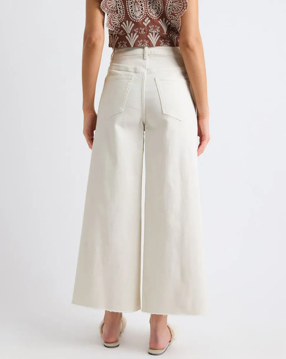 High-Rise Wide-Leg Cropped Jeans