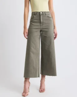 High-Rise Wide-Leg Cropped Jeans