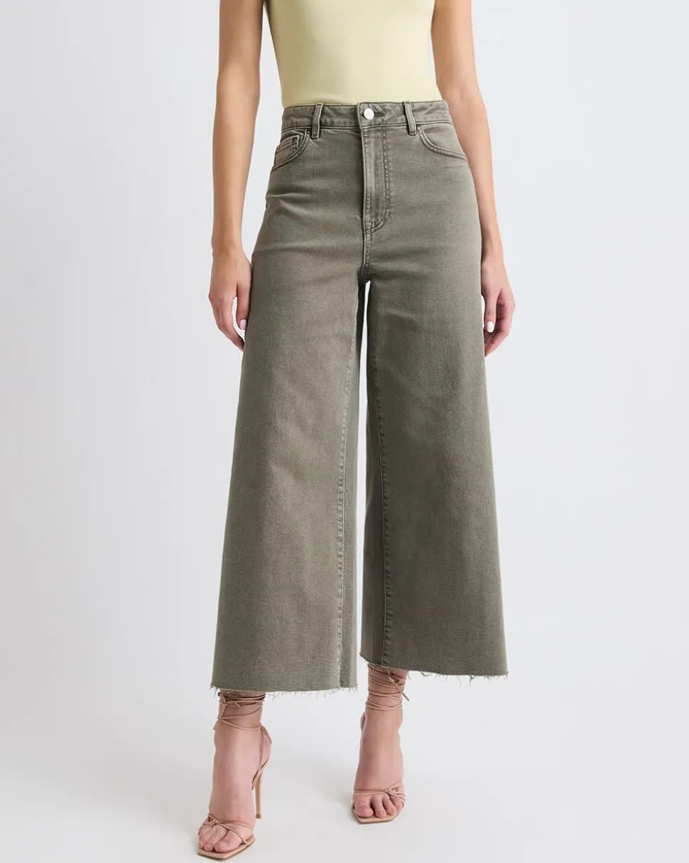 High-Rise Wide-Leg Cropped Jeans