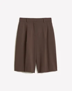 High-Rise Wide-Leg Long Bermuda