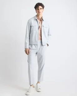 Jacket with Flap Pockets at Chest