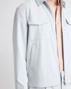 Jacket with Flap Pockets at Chest