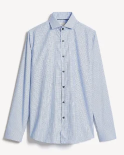 Light Blue Slim-Fit Dobby Dress Shirt