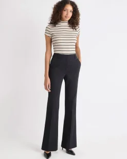 Limitless Black High-Rise Long-Flare-Leg Pant