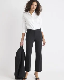 Limitless Black Mid-Rise Flare-Leg Ankle Pant