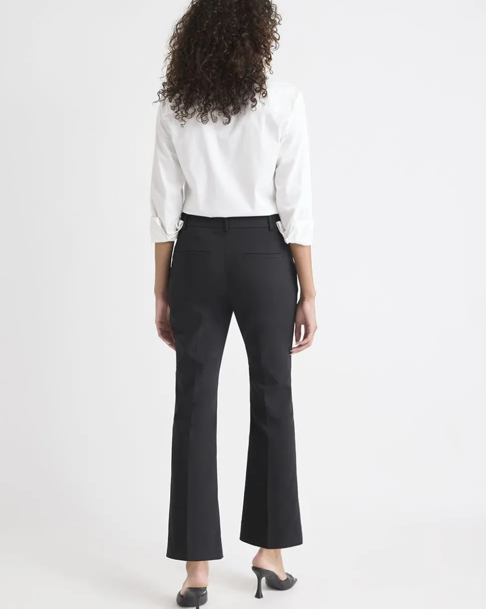Limitless Black Mid-Rise Flare-Leg Ankle Pant
