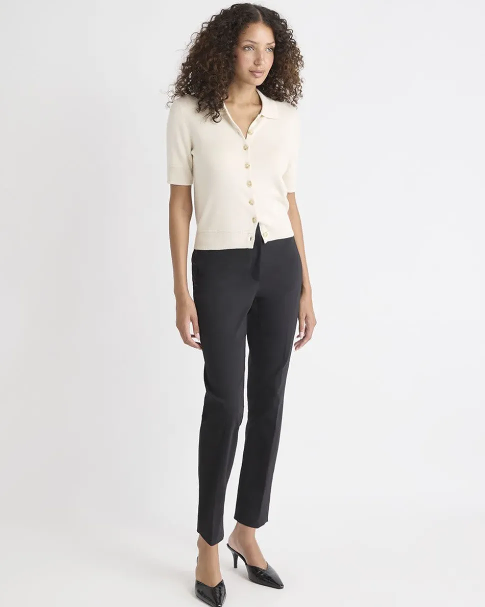 Limitless Black Mid-Rise Slim-Leg Curvy Ankle Pant