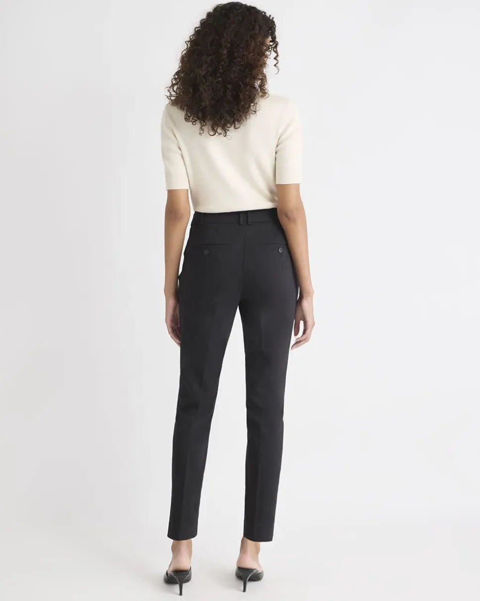 Limitless Black Mid-Rise Slim-Leg Curvy Ankle Pant