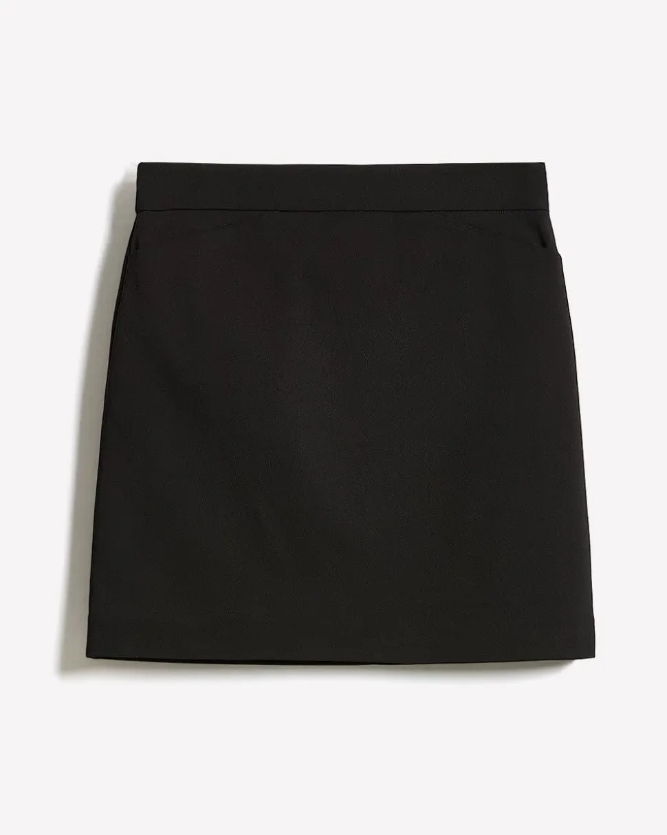 Limitless Black Straight Mini Skirt