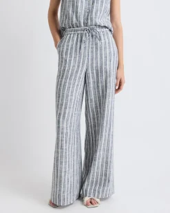 Linen High-Rise Wide-Leg Pant