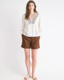 Linen High-Waisted Short
