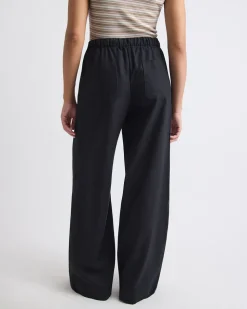 Linen Mid-Rise Wide-Leg Pant
