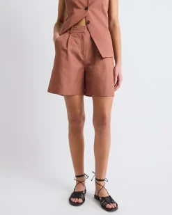 Linen-Blend Bermuda