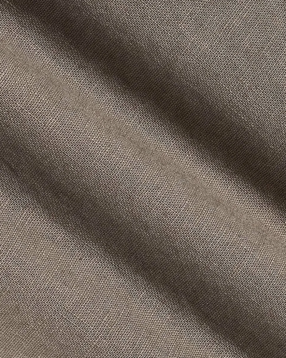 Linen-Blend Pants with Elastic Waistband and Drawstring