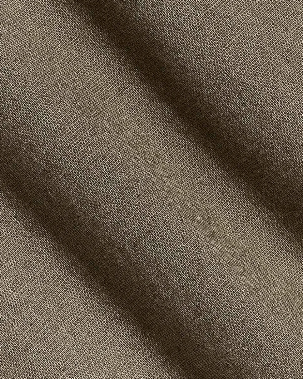 Linen-Blend Short with Elastic Waistband