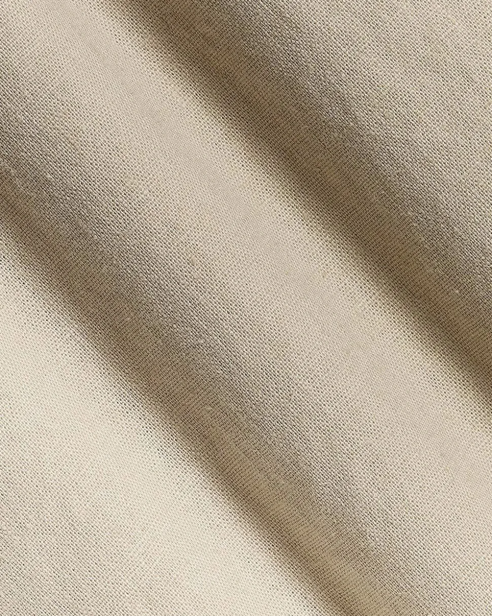 Linen-Blend Short with Elastic Waistband