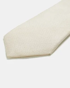 Linen-Blend Skinny Tie