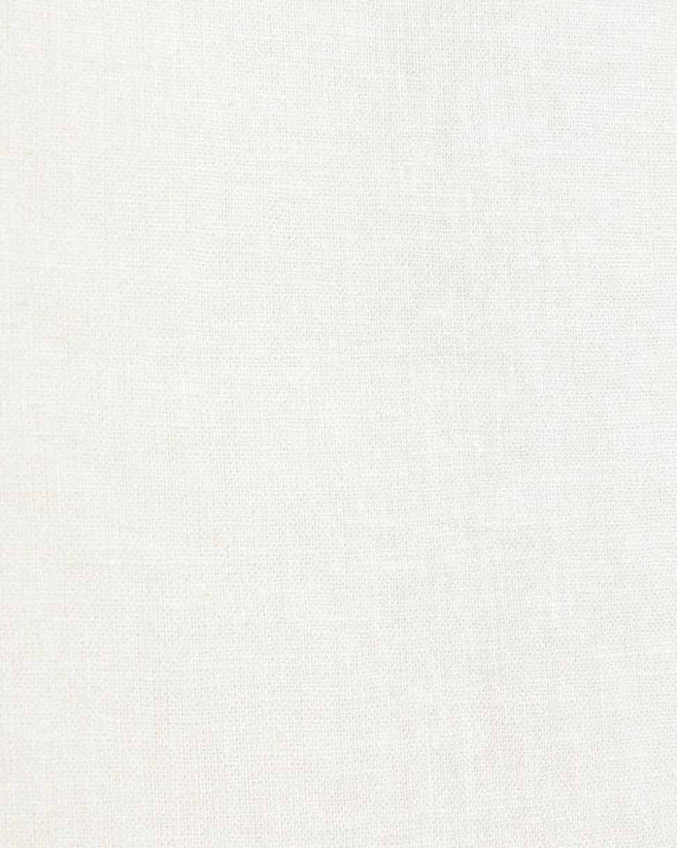 Linen-Blend Straight-Neck Tube Top