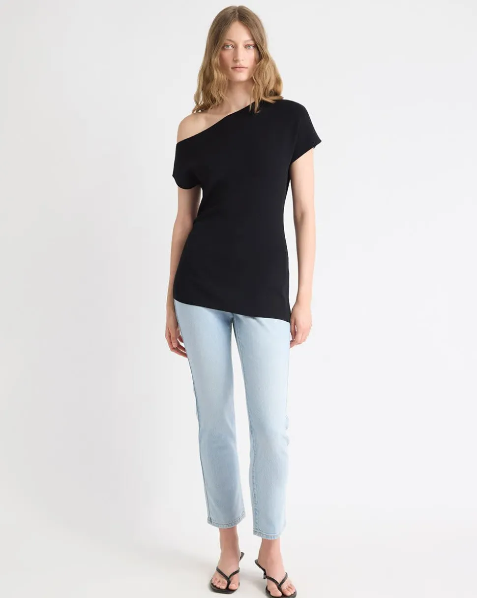 Long Asymmetrical Draped Sweater