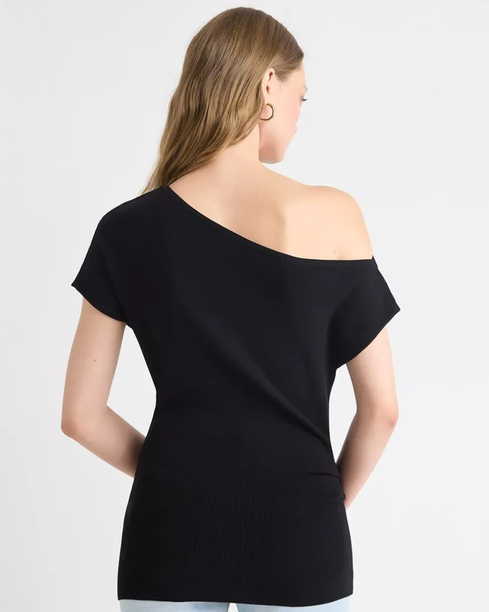Long Asymmetrical Draped Sweater
