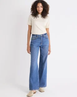 Long High-Rise Wide-Leg Jeans