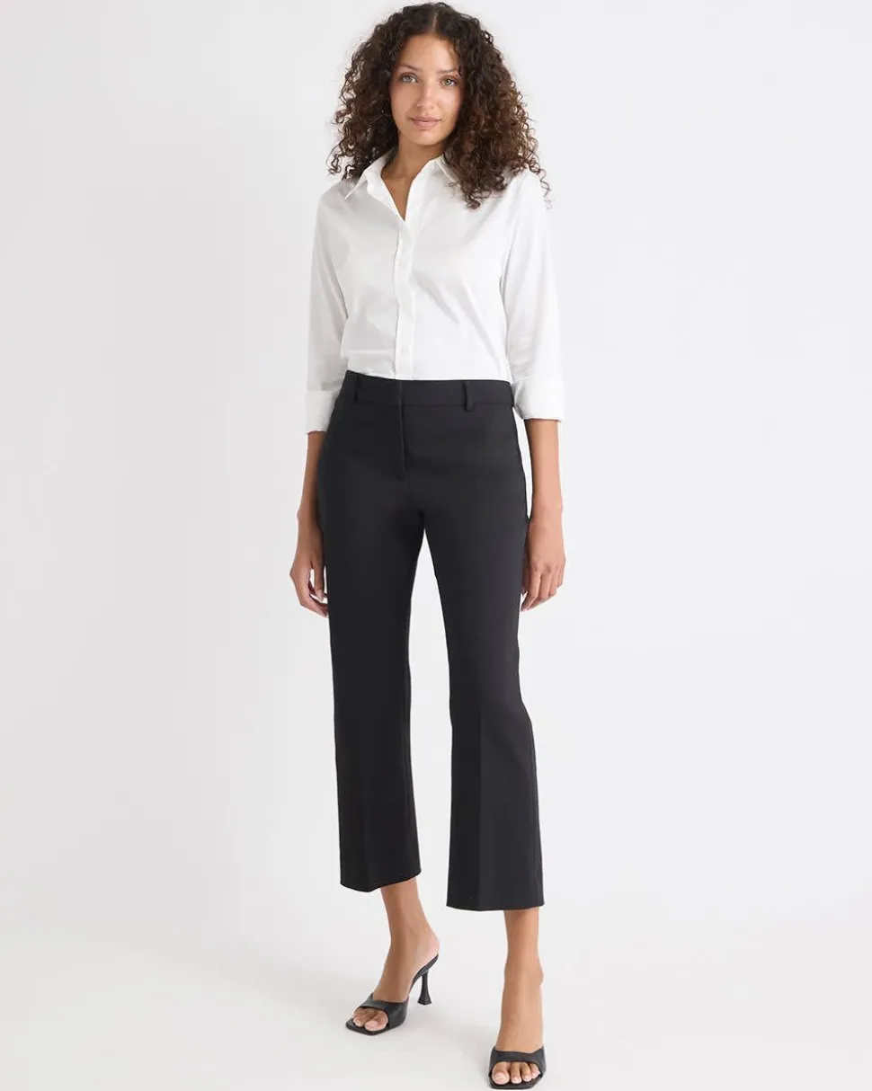 Long-Sleeve Buttoned-Down Poplin Blouse