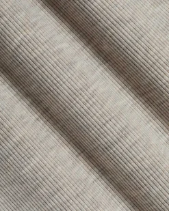 Long-Sleeve Crew-Neck Ribbed Buttoned-Down Top