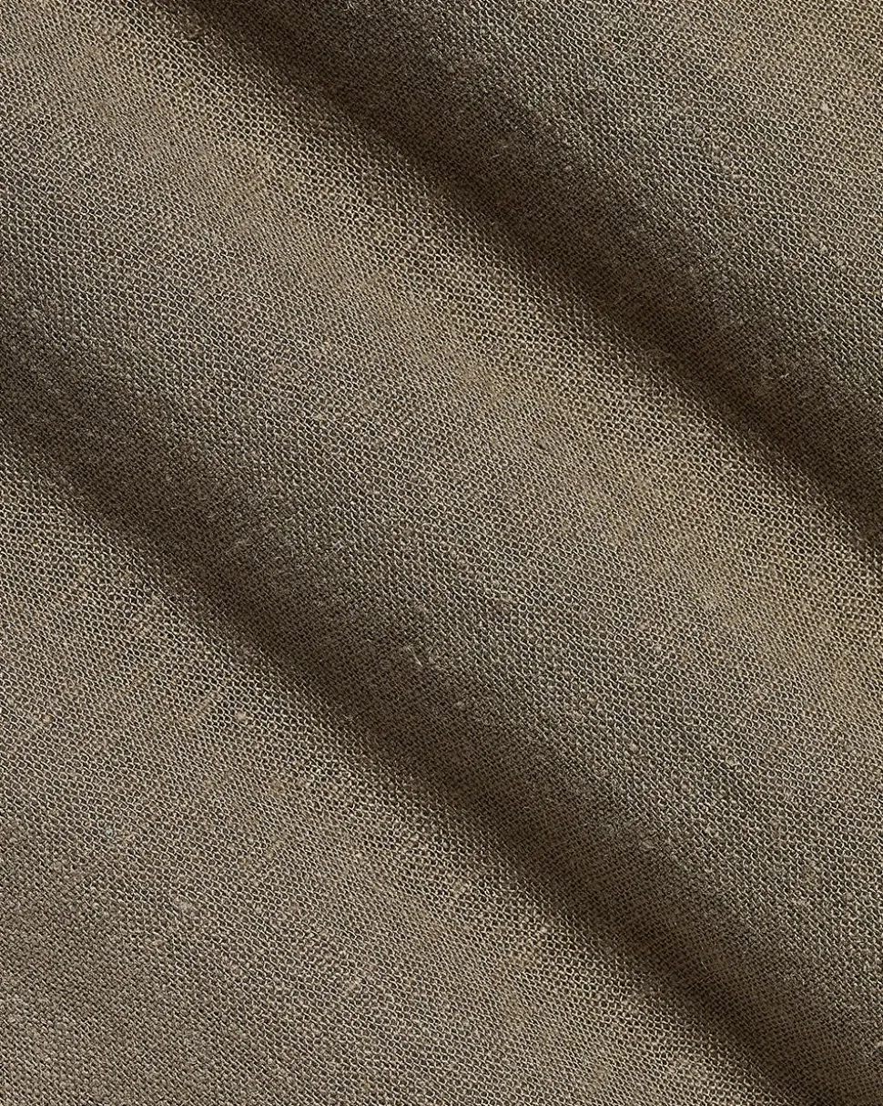 Long-Sleeve Linen-Blend Shirt