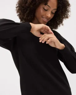 Long-Sleeve Mini Scuba Dress