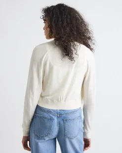 Long-Sleeve Open Cropped Cardigan